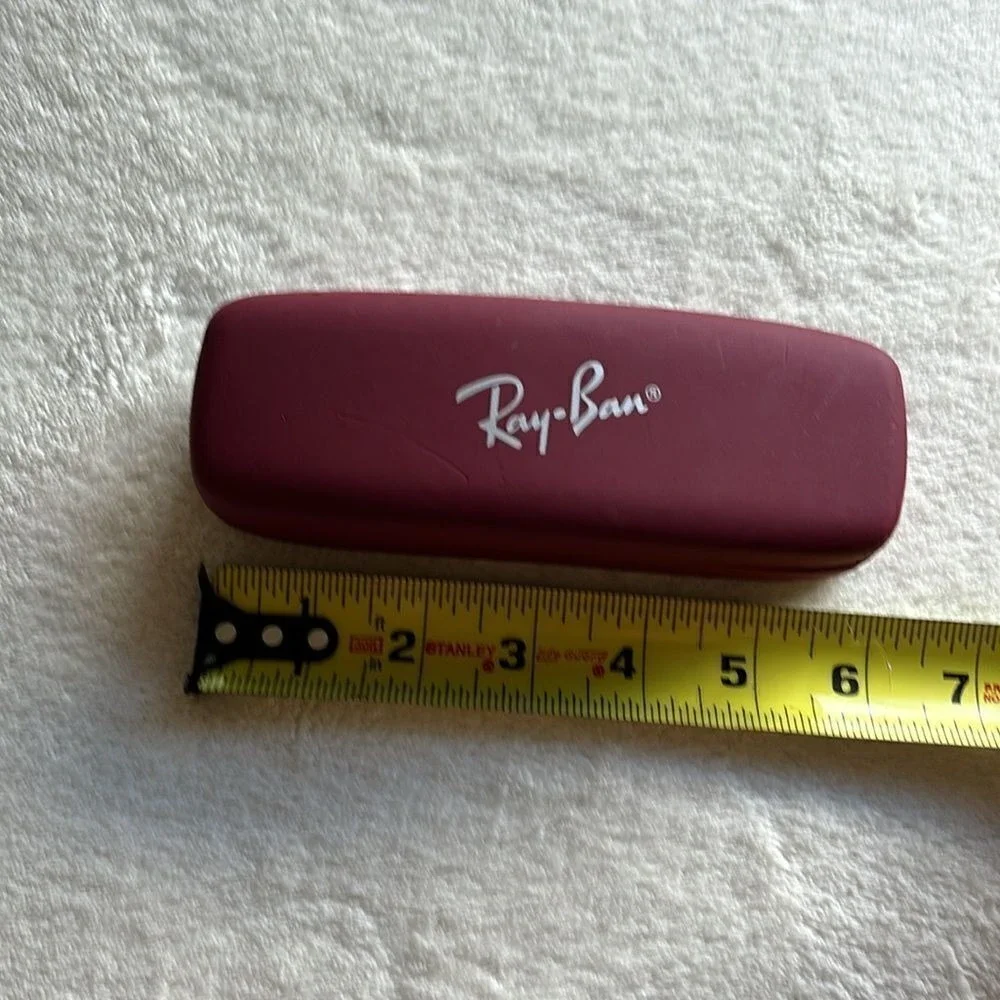 Ray Ban Eye‎ Sun Glasses Hard Case Maroon/Red